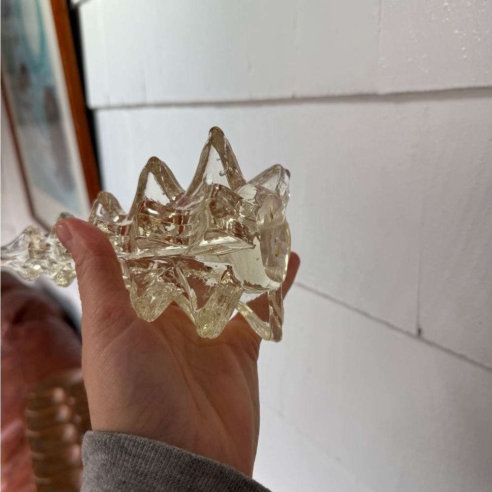 Vintage clear glass Holiday Tree Decoration - Picture 3 of 5